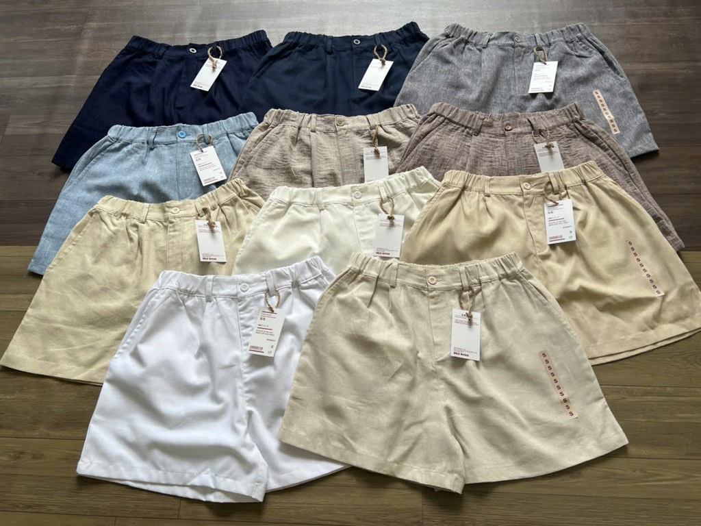 QE22 Quần short nữ linen