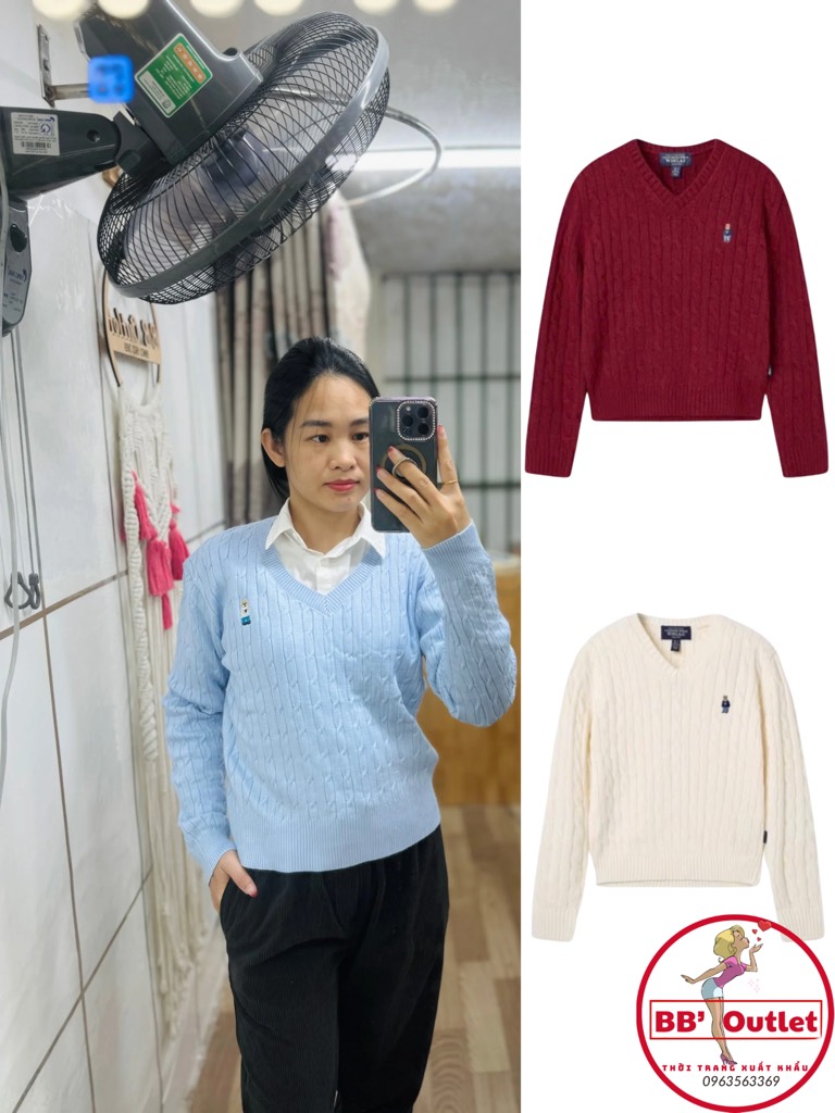 A116 Áo len gấu có cúc