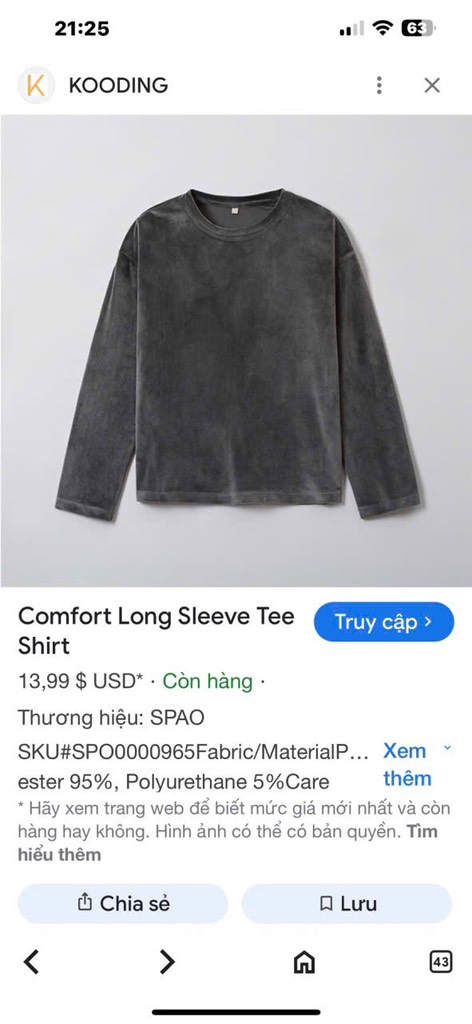 B32 Bộ nhung băng lông nữ Spao
