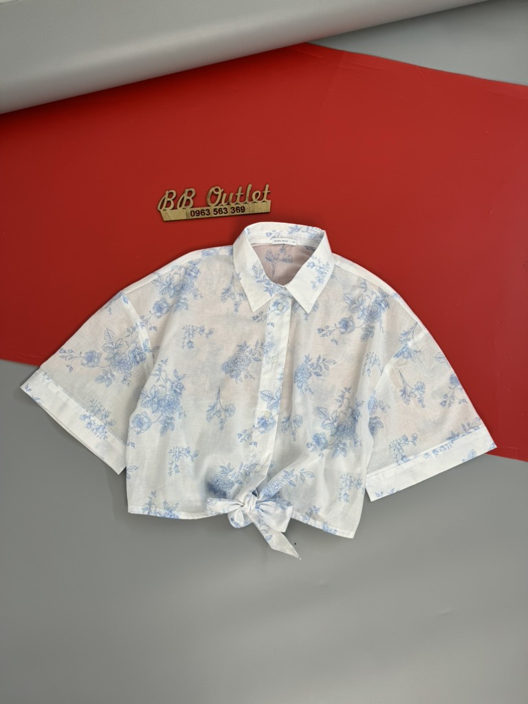 A117 Áo sơ mi thô boi croptop GJ