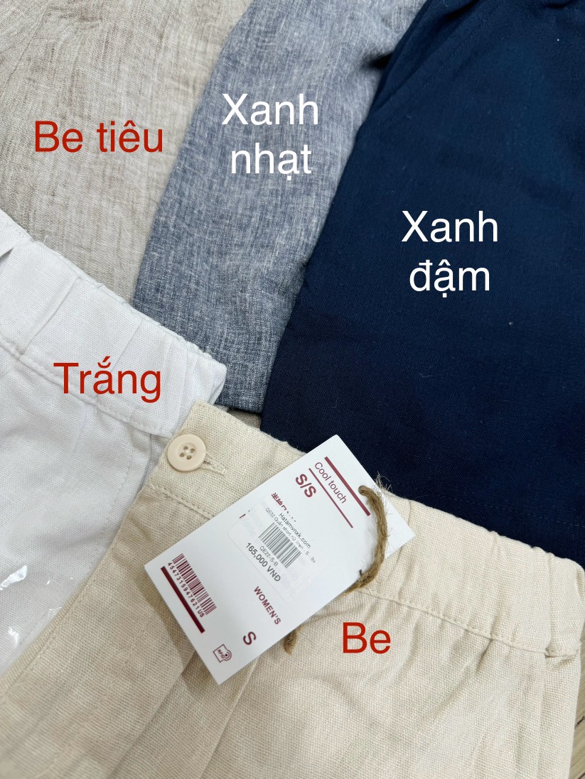 QE22 Quần short nữ linen