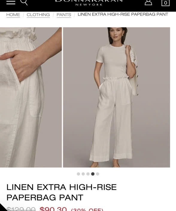 Q142 Quần suông linen Donna