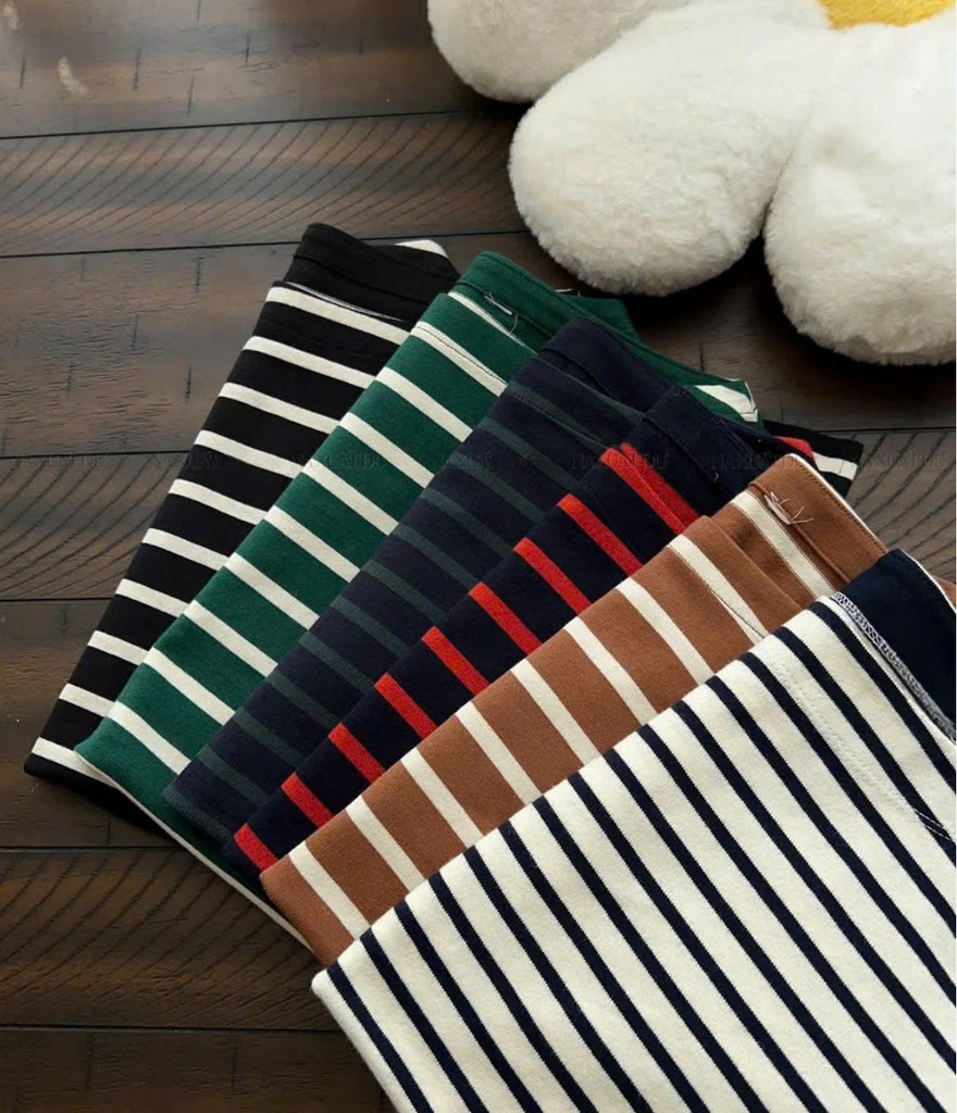 AE27 Áo nữ kẻ tay dài