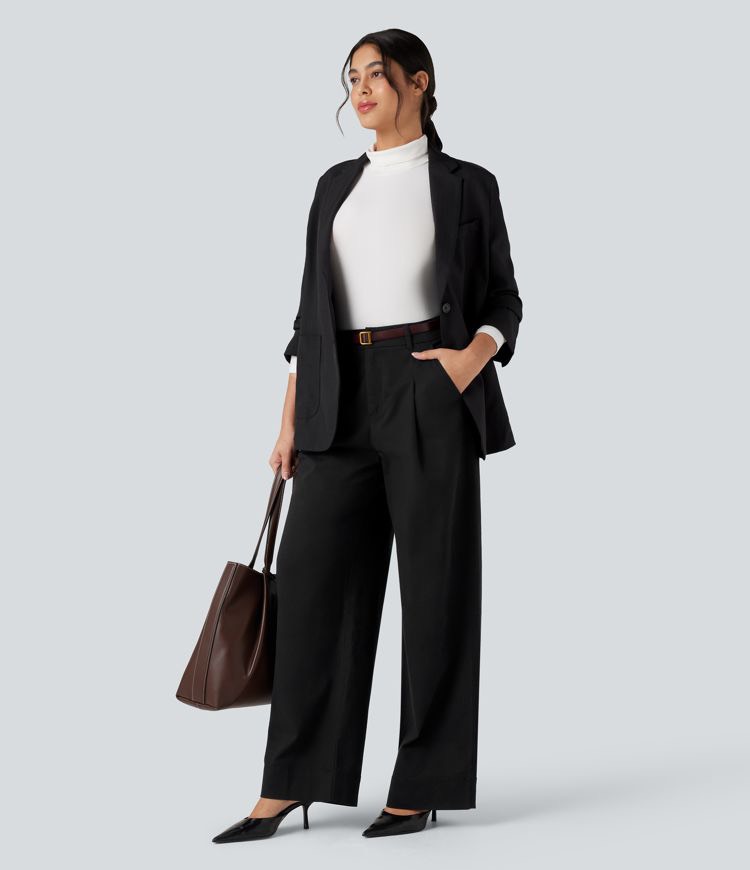 Q129 Quần nhung đen Halara