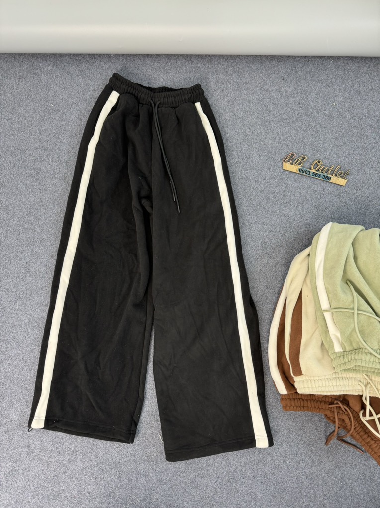 Q128 Quần nỉ nữ ống siêu rộng