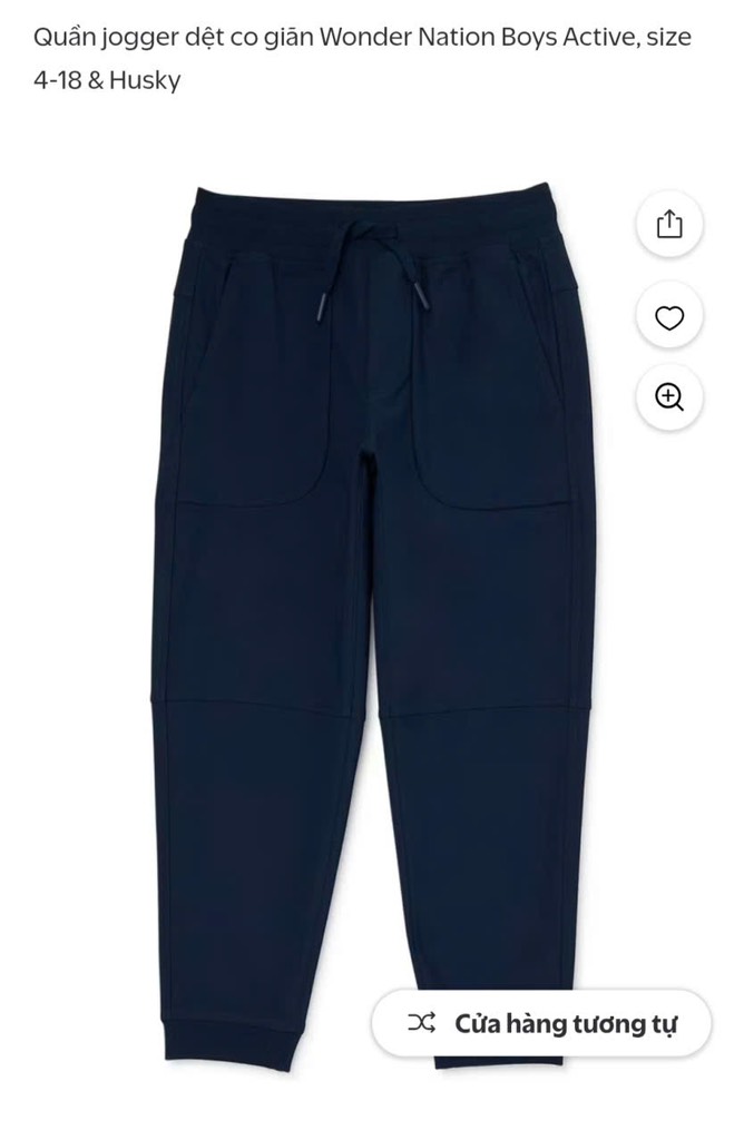 Q122 Quần jogger bé trai Wonder nation