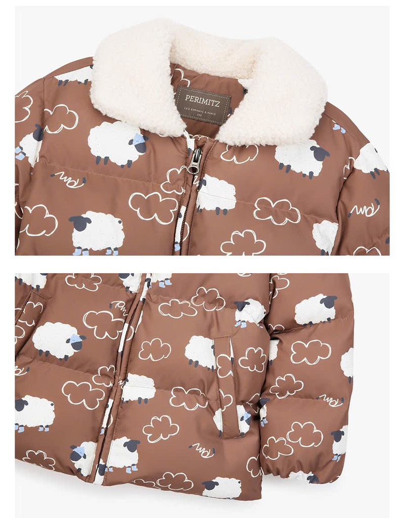 A146 Áo phao cổ lông cừu Prm