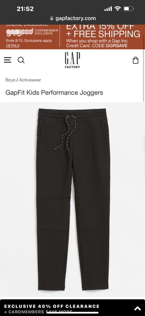 Quần cotton dày Gap