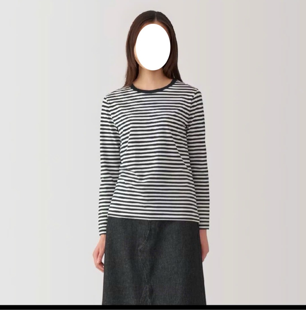 AE29 Áo thun cotton cổ tròn tay dài