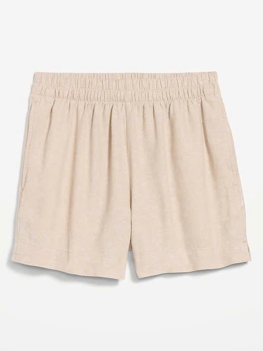 QE09 Quần short linen Old
