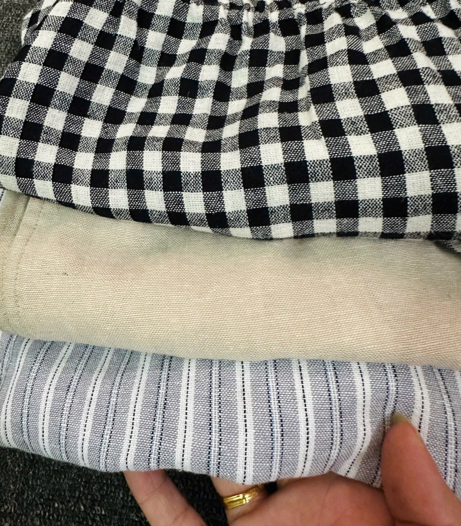 QE09 Quần short linen Old