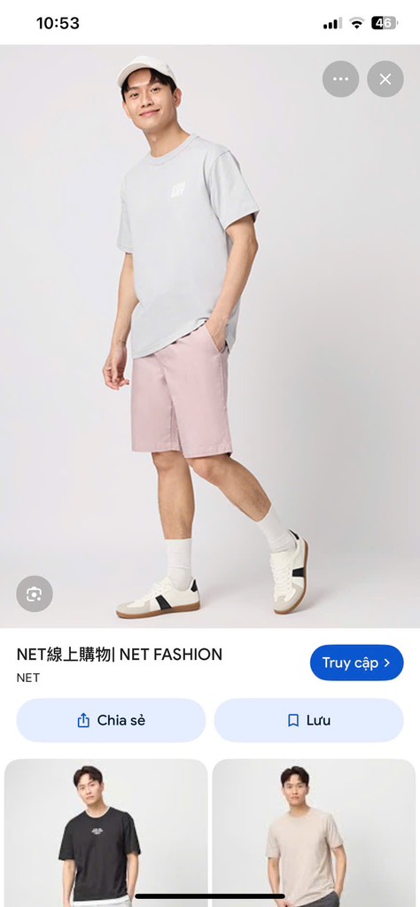 Q150 Quần short nam ka ki Net