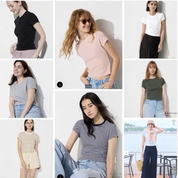 AE03 Áo supima croptop dài Uni