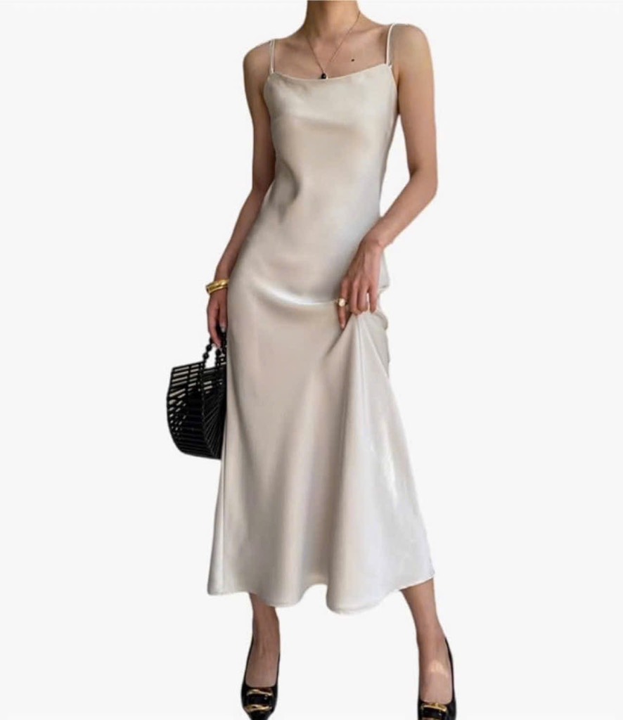 V23 Đầm lụa 2 dây