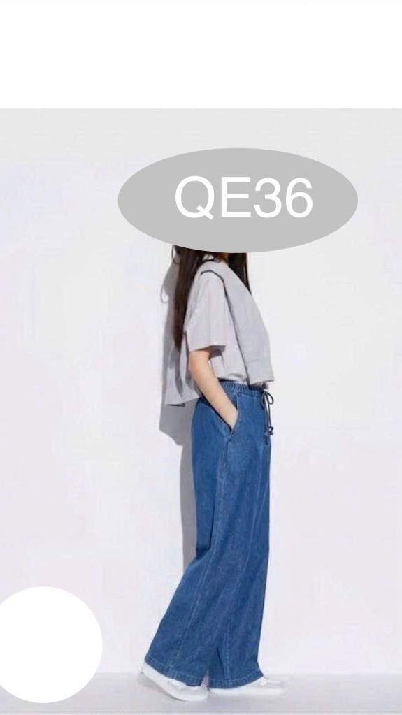 QE36 Quần jeans suông