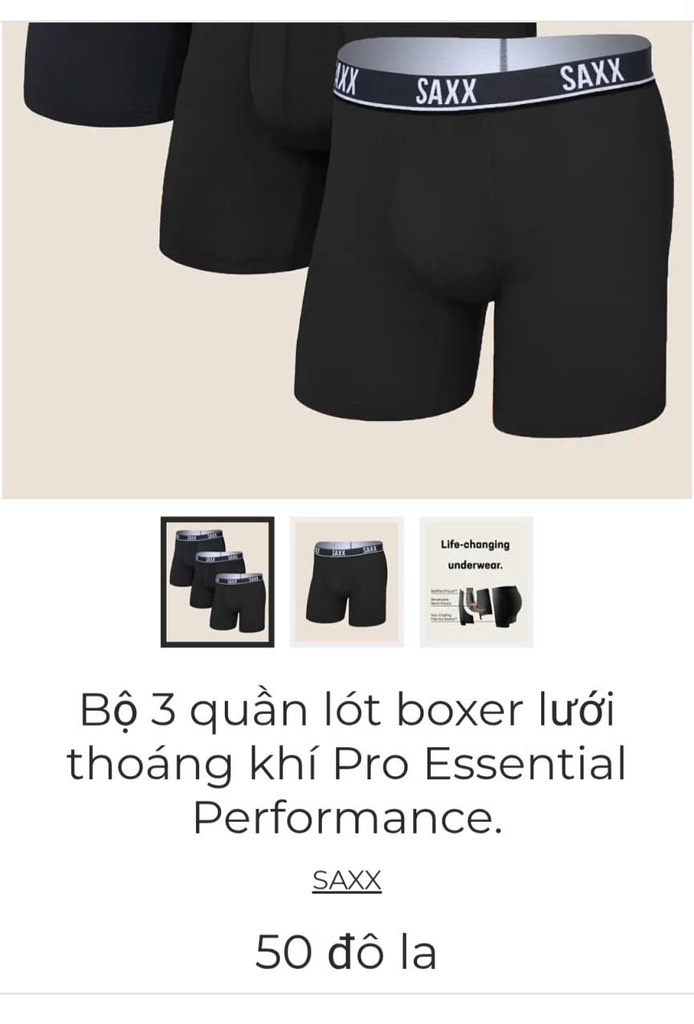 QA06 Quần sịp đùi Saxx