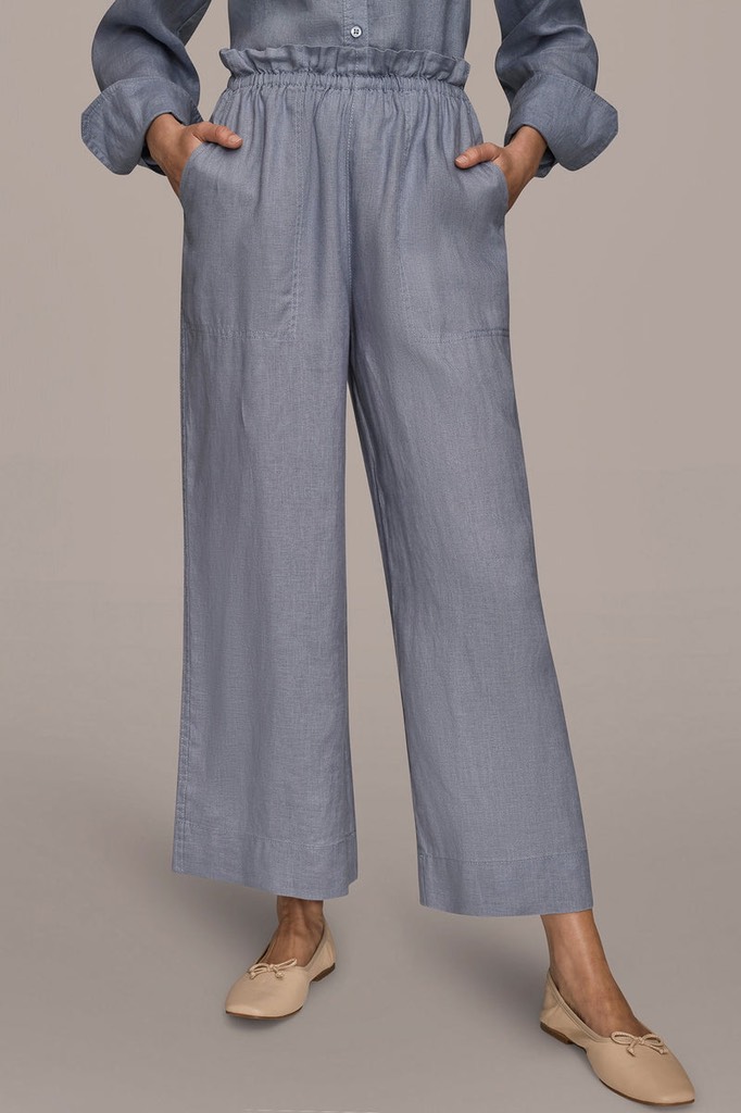 Q142 Quần suông linen Donna