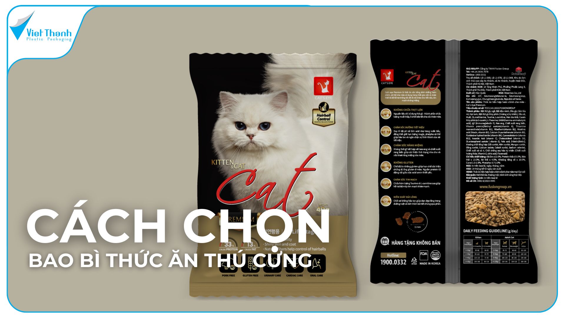 Cách chọn bao bì thức ăn thú cưng chó mèo đúng chuẩn, chất lượng, màu sắc đẹp