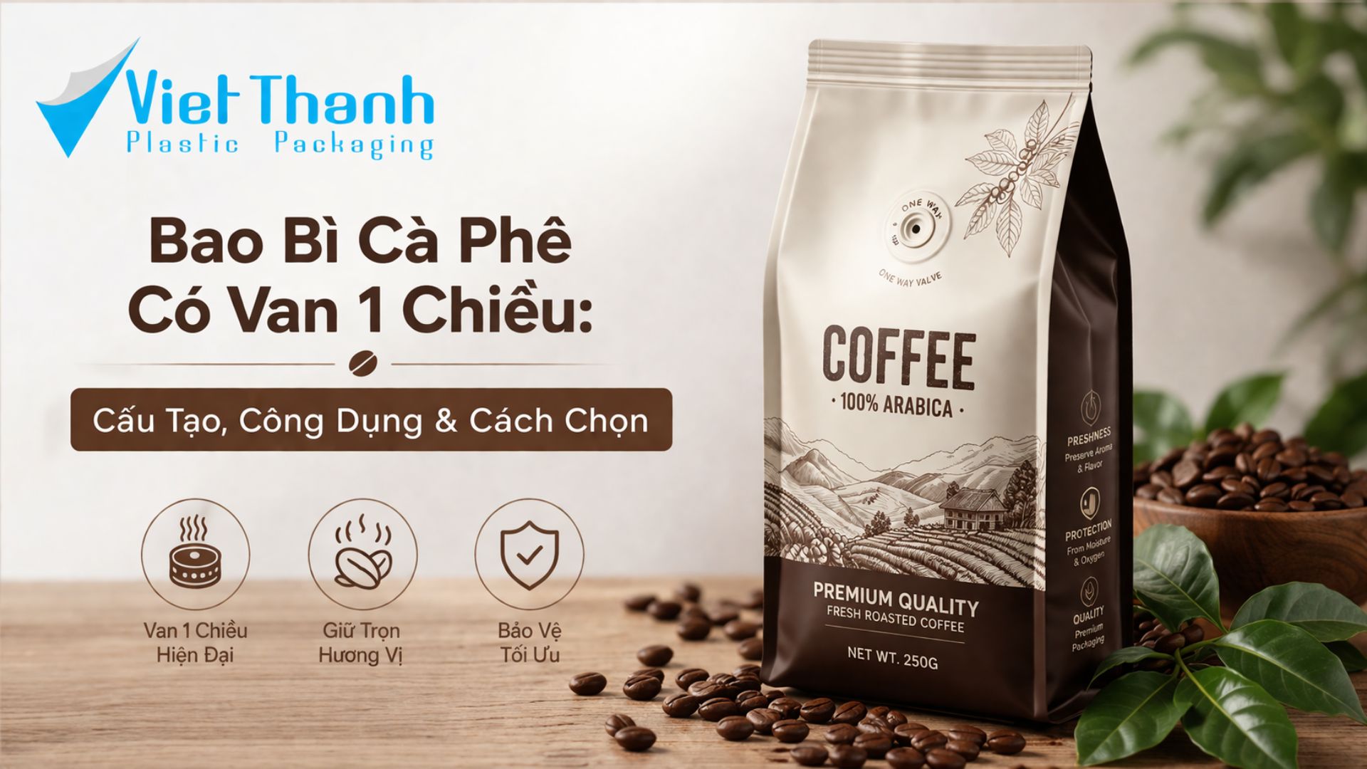 Bao Bì Cà Phê Có Van 1 Chiều: Cấu Tạo, Công Dụng & Cách Chọn (2026)
