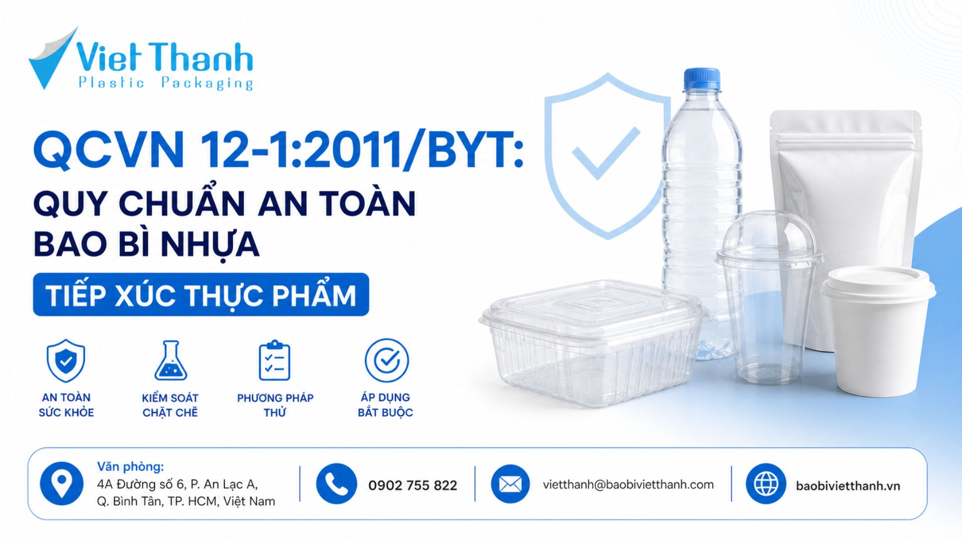 QCVN 12-1:2011/BYT: Quy Chuẩn An Toàn Bao Bì Nhựa Tiếp Xúc Thực Phẩm – Hướng Dẫn Đầy Đủ