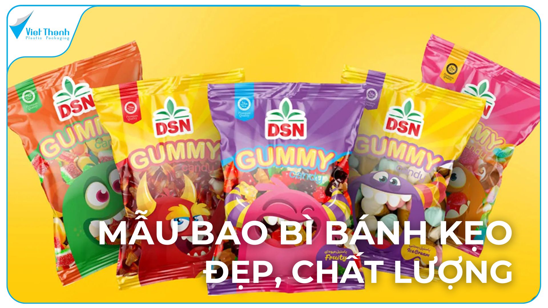 Mẫu Bao Bì Bánh Kẹo Nhựa Cao Cấp | Bao Bì Nhựa Việt Thành