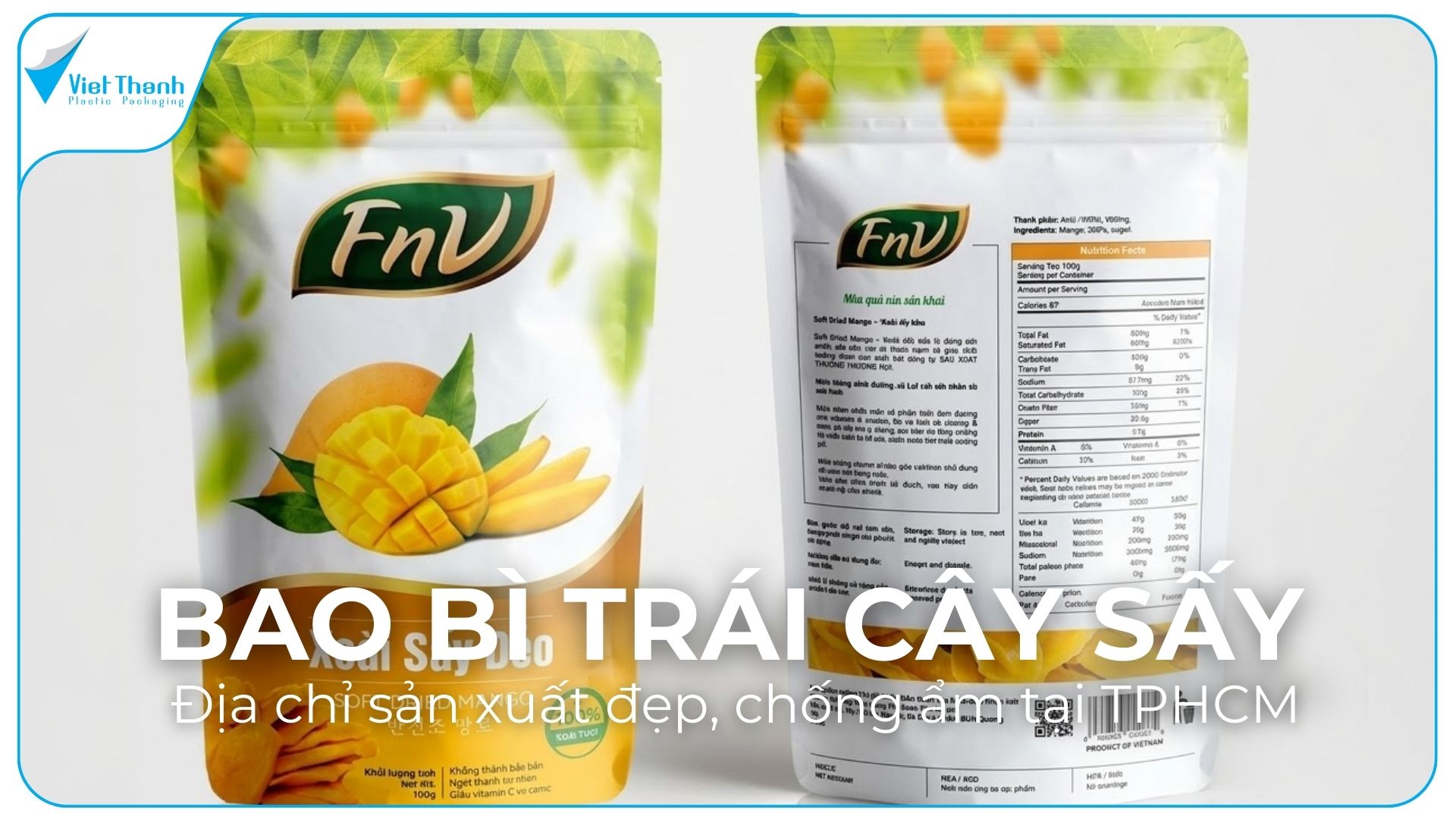 Bao Bì Trái Cây Sấy – Bền, Chống Ẩm, In Ấn Theo Yêu Cầu