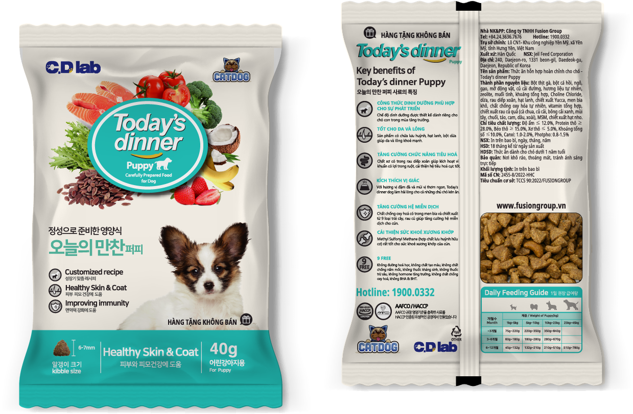 Bao bì thức ăn thú cưng - Bao bì thức ăn cho chó/cún giữ mùi tốt, an toàn