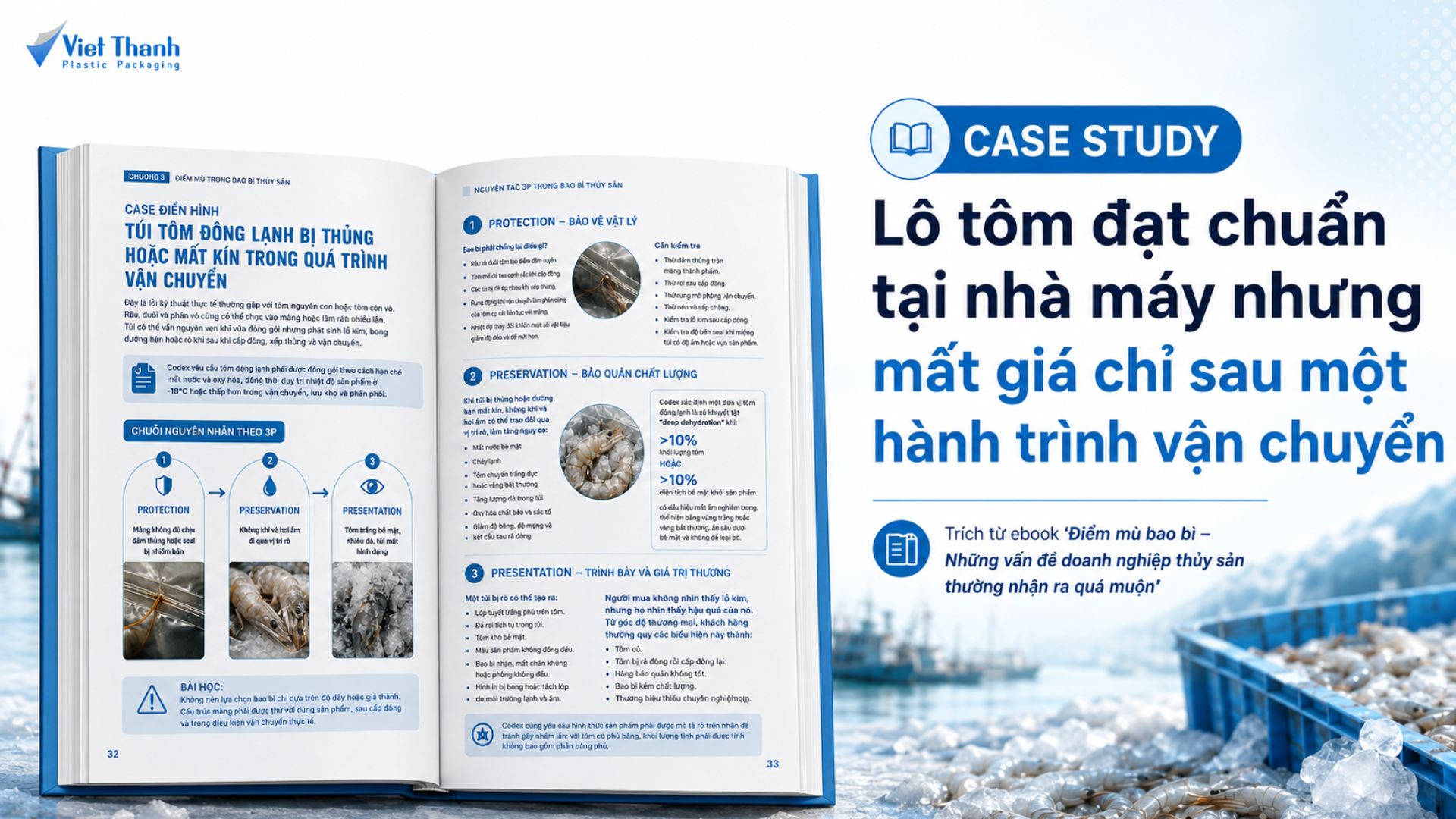 Case Study: Túi Tôm Đông Lạnh Bị Thủng Hoặc Mất Kín Trong Quá Trình Vận Chuyển