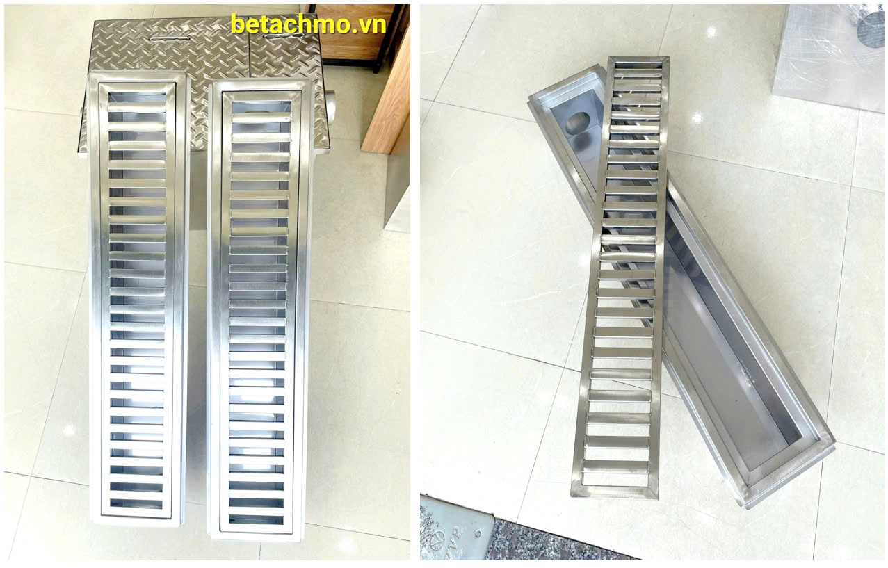 Máng thoát sàn nhà hàng và trung tâm thương mại (Inox 304 cao cấp)