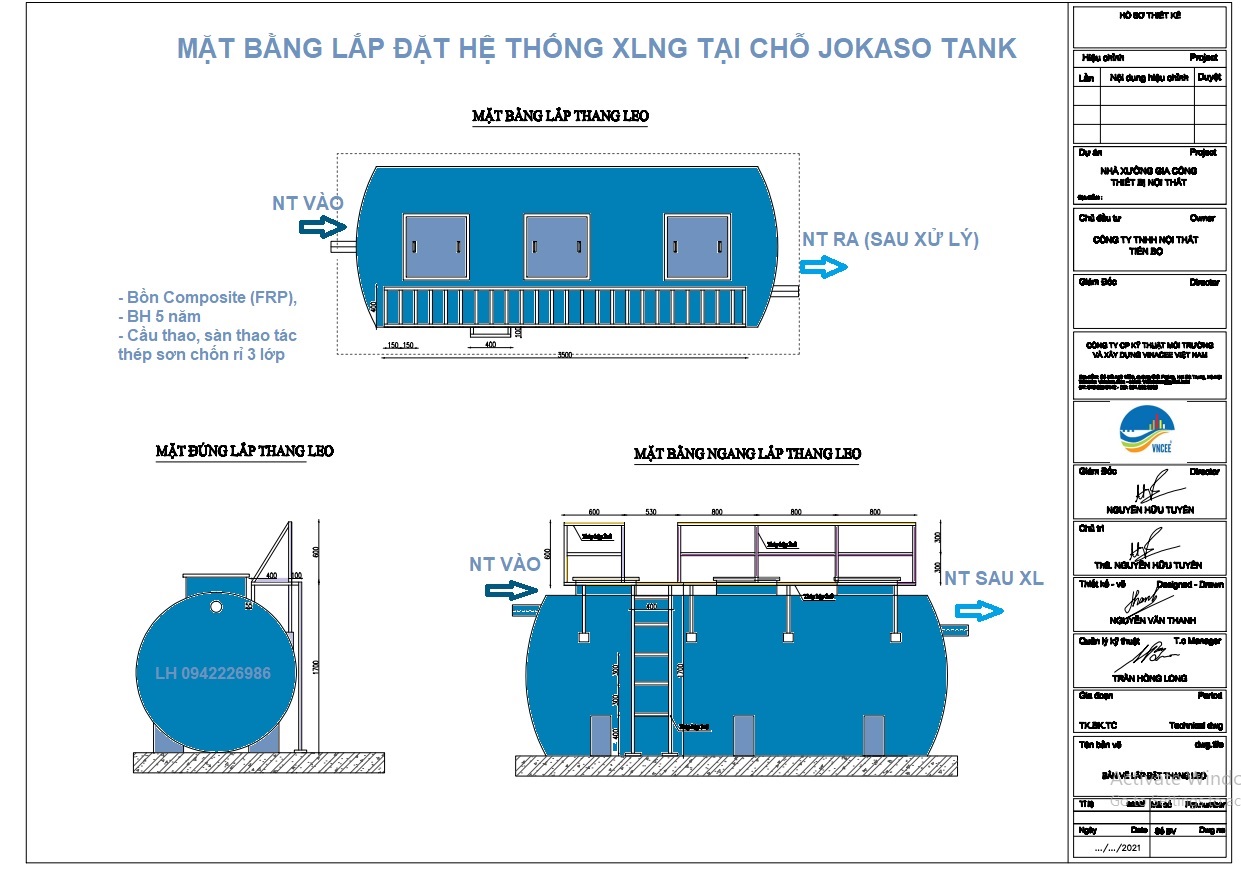 Module hệ thống xử lý nước thải JOKASO Tank 5m3 xử lý nước thải sinh hoạt và y tế