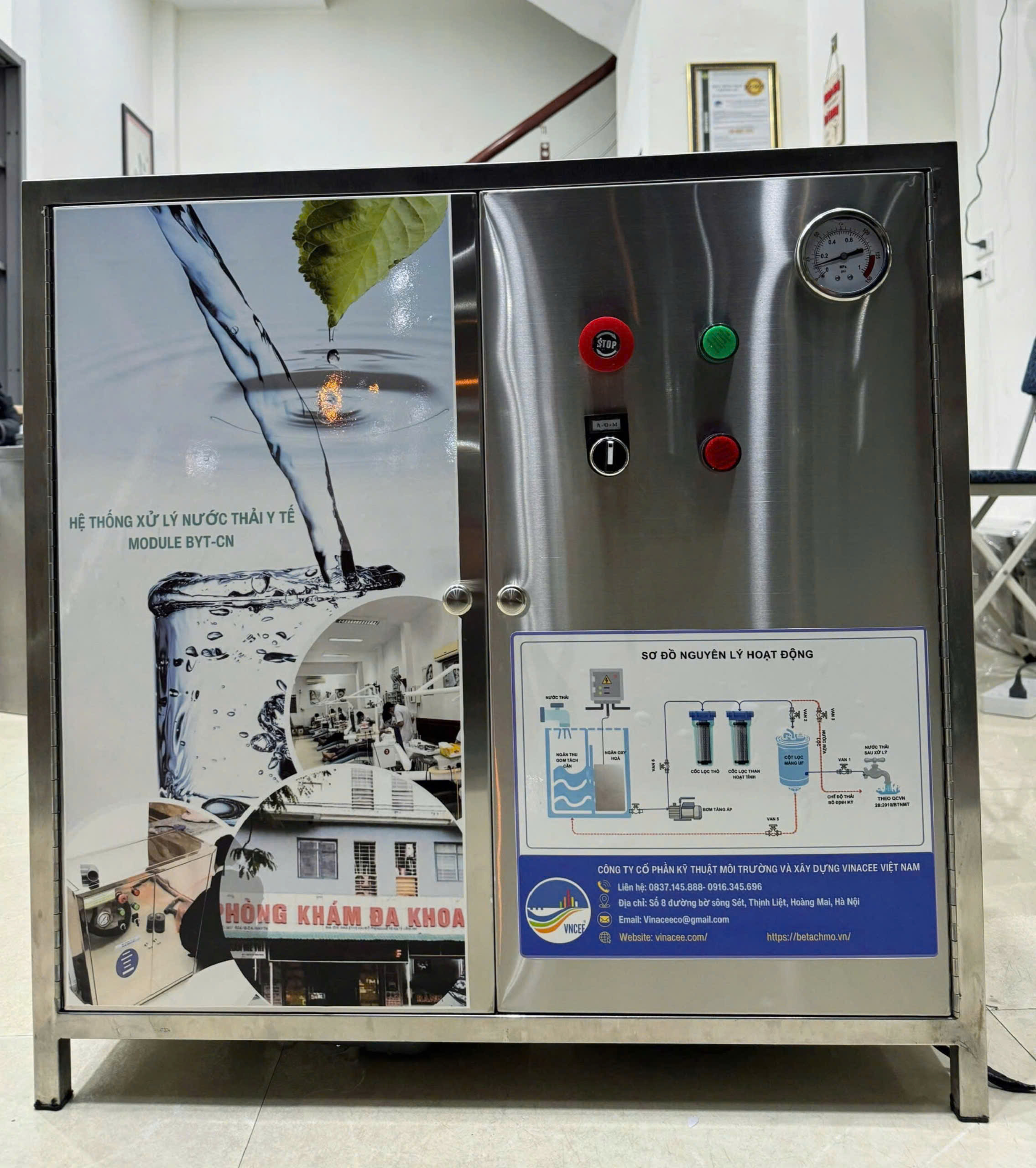 Thiết bị xử lý nước thải phòng khám y tế, nha khoa, thẩm mỹ (500 lit/ngày)