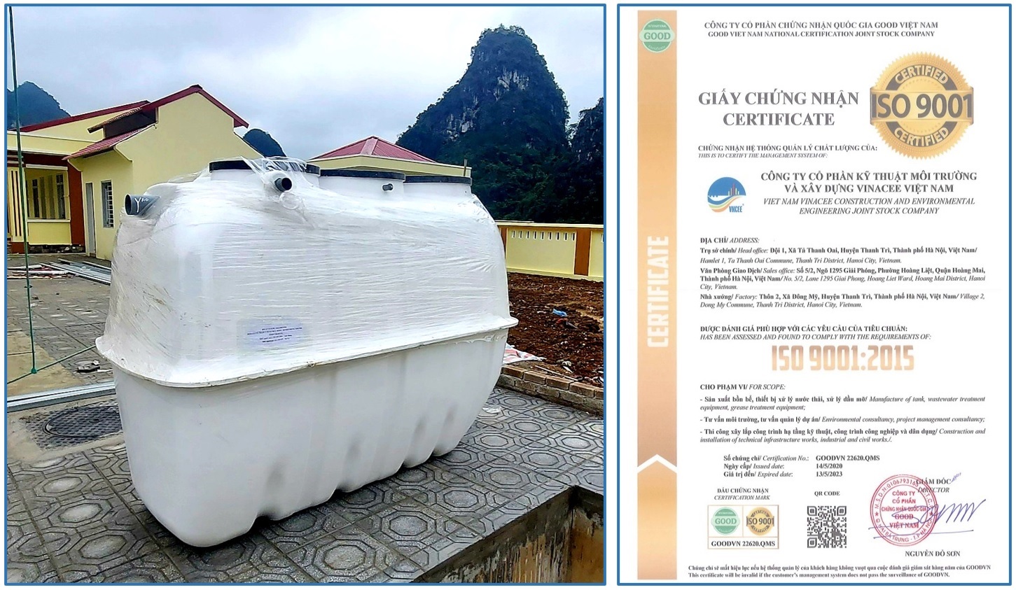 Bồn xử lý nước thải Jokasou tank 2m3 ngđ