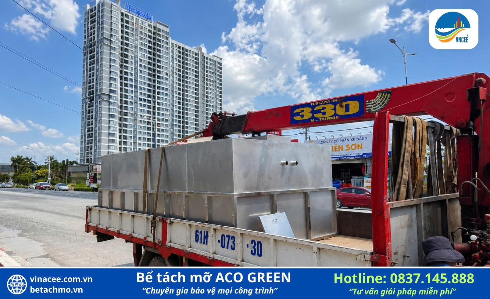 Bể tách mỡ Công nghiệp Inox 304 10m3 cho dự án TTTM
