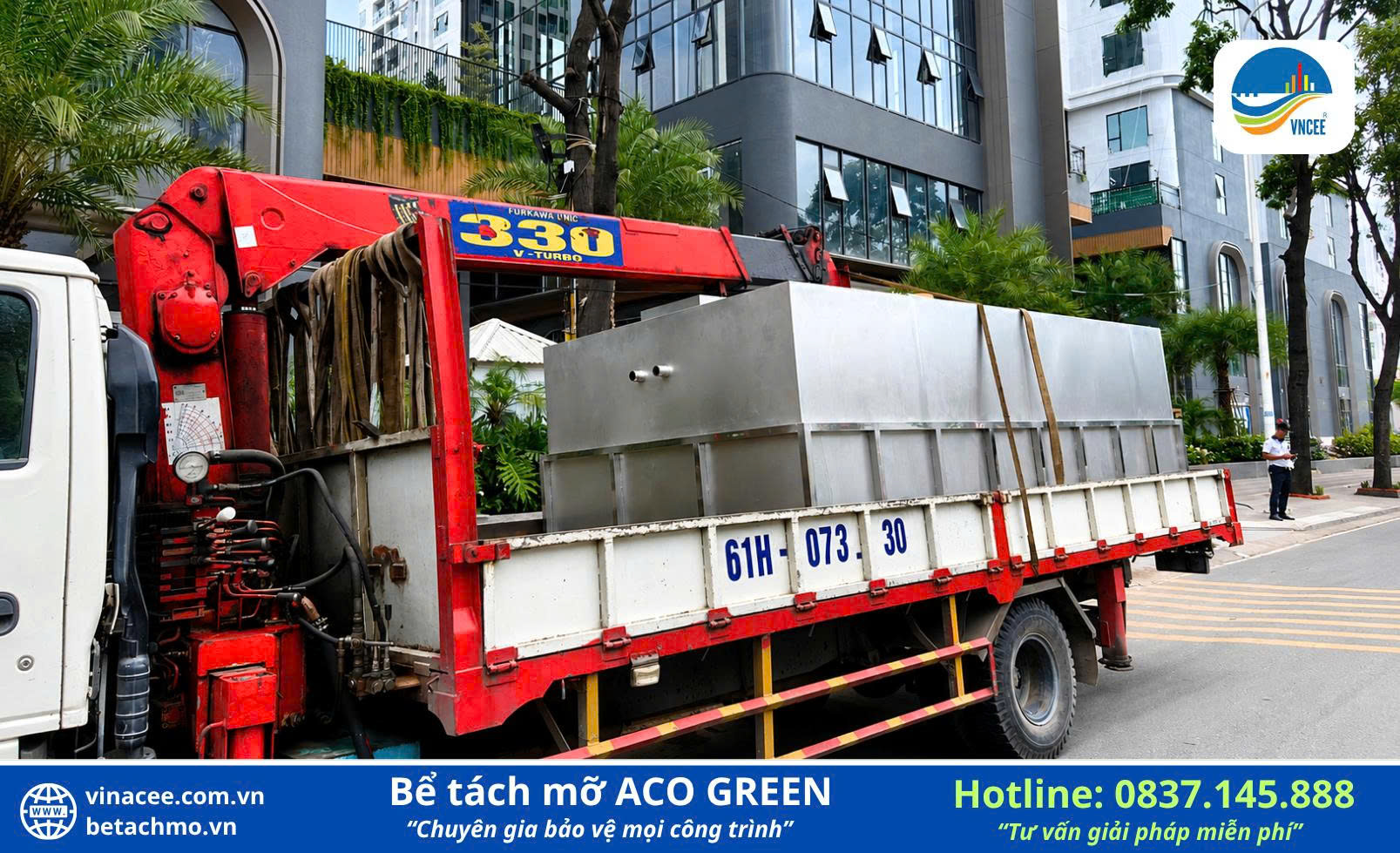 Bể tách mỡ Công nghiệp Inox 304 10m3 cho dự án TTTM