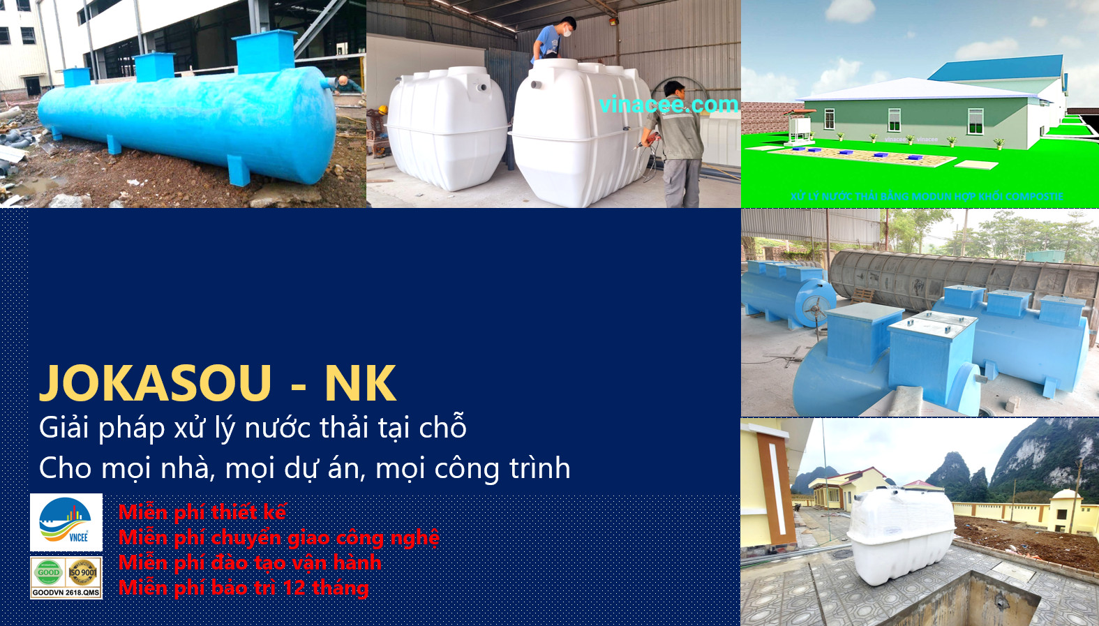 Hệ thống xử lý nước thải Jokaso tank công suất 15m3/ngđ (VINACEE) chính hãng