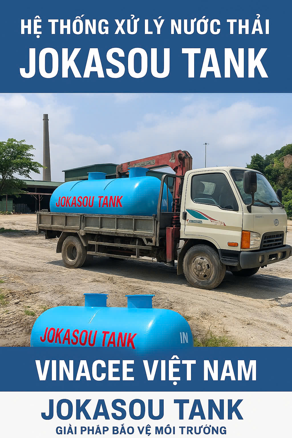 Module hệ thống xử lý nước thải JOKASO Tank 5m3 xử lý nước thải sinh hoạt và y tế