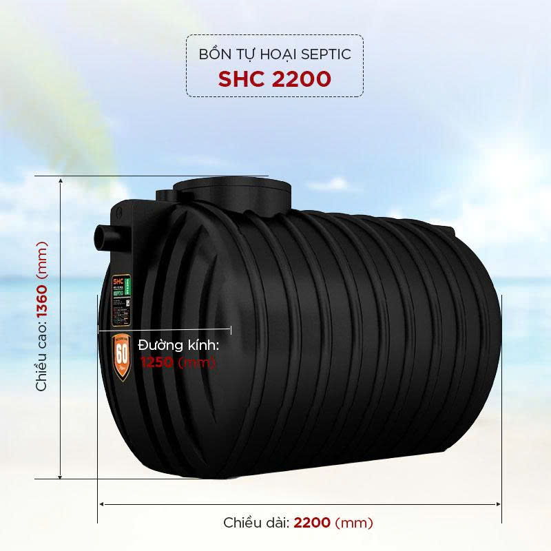 Bể tự hoại septick Sơn Hà 2000 lít