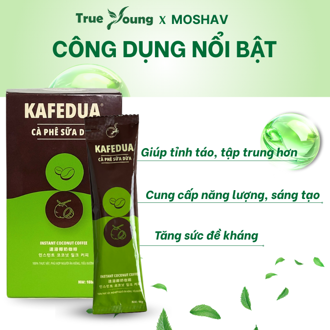 Cà phê sữa dừa Kafedua hòa tan thơm béo chuẩn vị quán
