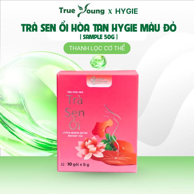 Trà Sen Ổi Hygie duy trì vóc dáng, hỗ trợ thanh lọc cơ thể 10 gói x 5gr