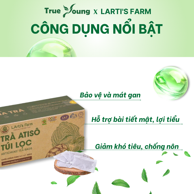 Atisô Nguyên chất 100%  Trà Atisô Hữu Cơ LArti’s Farm Đà Lạt