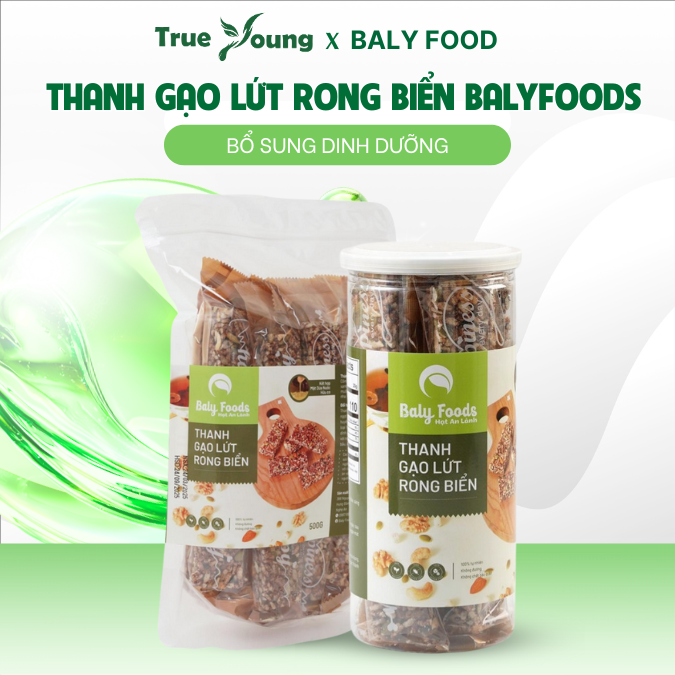 Thanh Gạo Lứt Rong Biển BalyFoods , Siêu Hạt, Dinh Dưỡng Cho Mẹ Bầu, Người Giữ Dáng