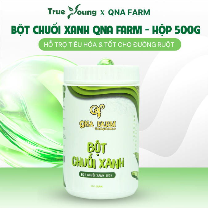 Bột Chuối Xanh Qna Farm, 100% Bột Chuối Rừng