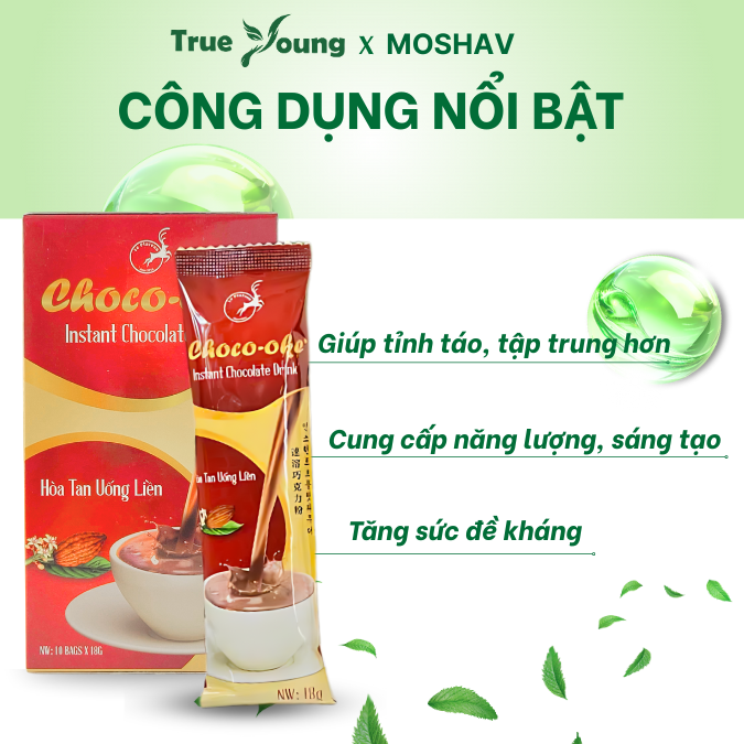Socola Hòa tan Uống liền CHOCO-OKE, thơm béo chuẩn vị quán