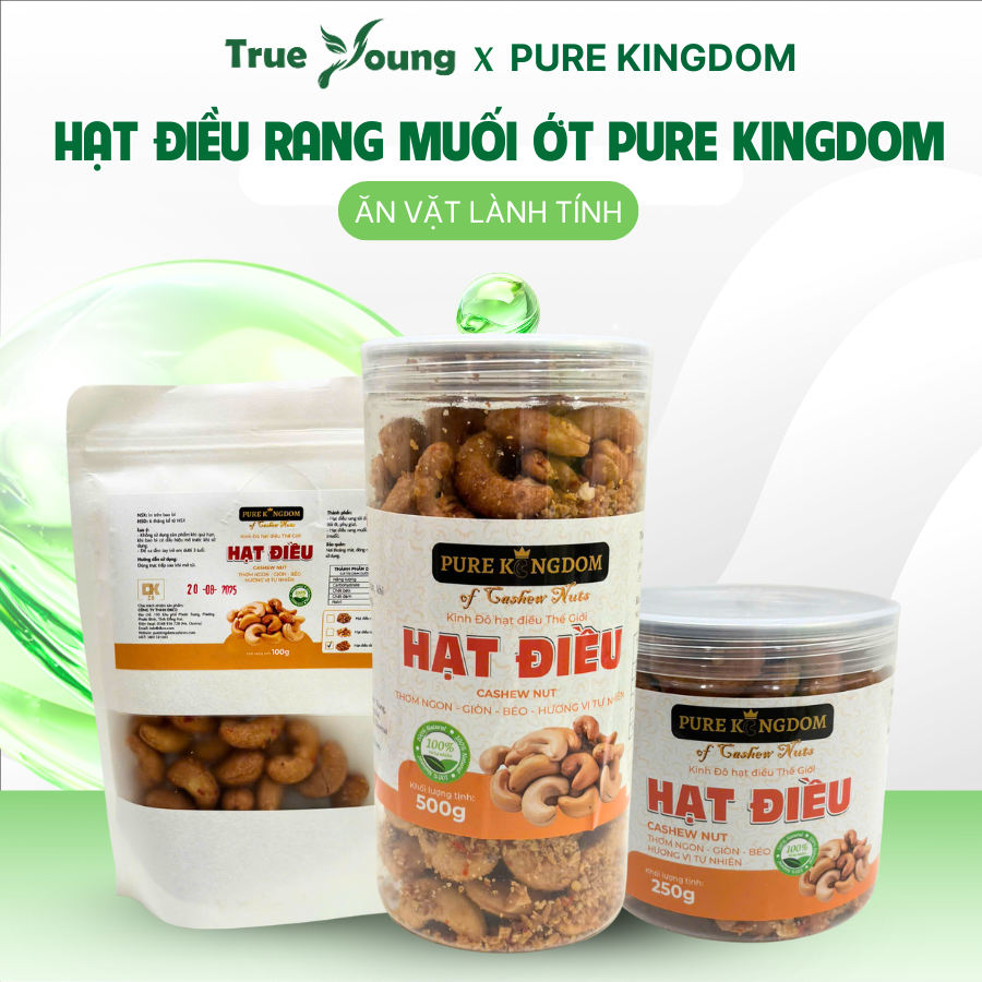 Hạt ĐIều Rang Muối Ớt Pure Kingdom