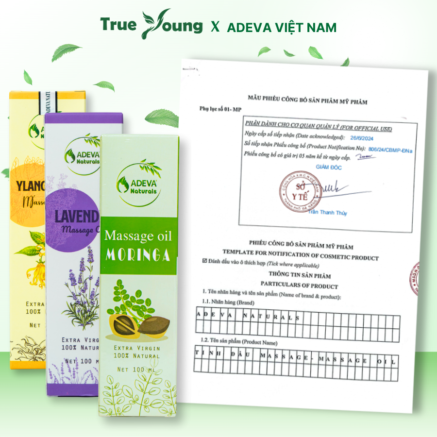 Tinh Dầu Massage Adeva - Body Oil Massage Oil, Mát Xa Thư Giãn, Dưỡng Ẩm Cho Da
