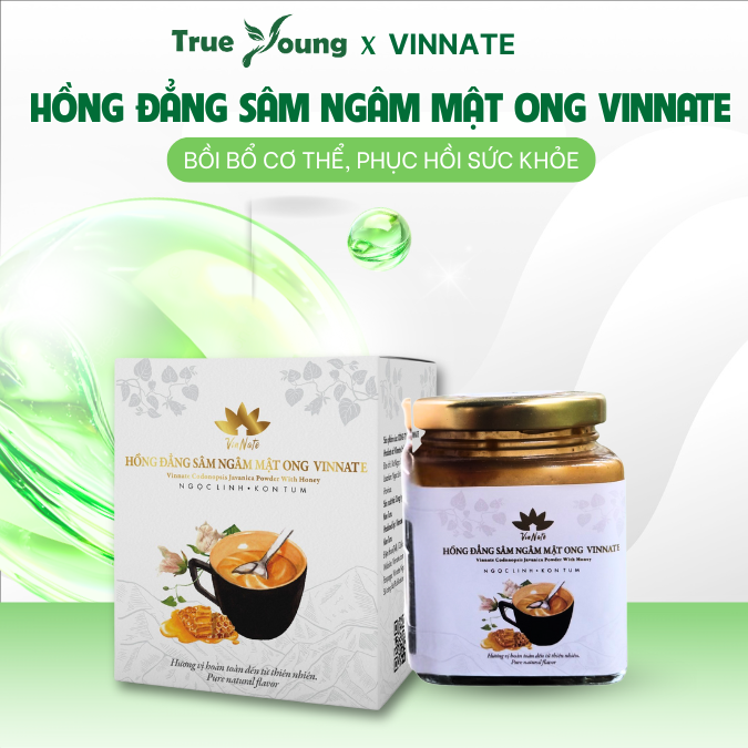Hồng Đẳng Sâm Ngâm Mật Ong Vinnate – (Hũ thuỷ tinh 250gr) Nâng cao đề kháng