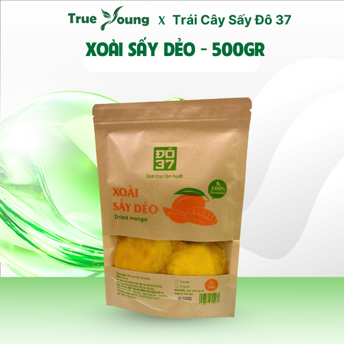 Xoài Sấy Dẻo ĐÔ 37 Ngon Mềm Ngọt Vàng Tươi Nhờ Công Nghệ Sấy Lạnh