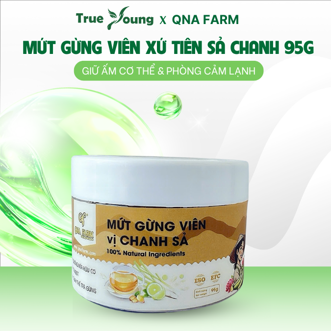 Mứt Gừng Viên Vị Chanh Sả Qna Farm