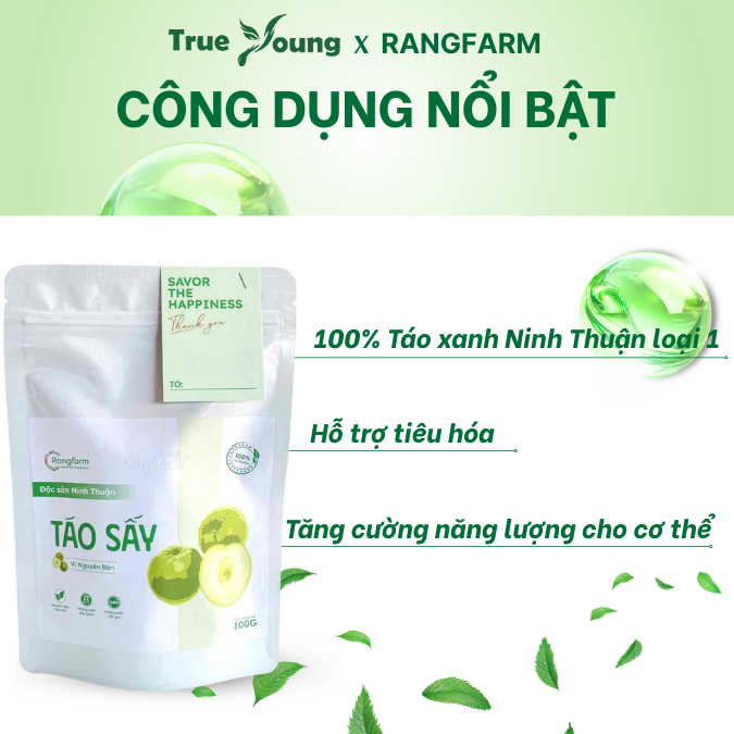 Táo Sấy Lạnh Rangfarm – từ táo xanh Ninh Thuận