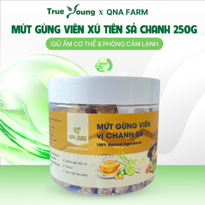 Mứt Gừng Viên Vị Chanh Sả Qna Farm